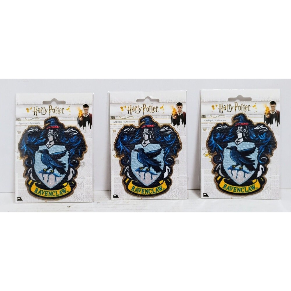 SIMPLICITY BY DESIGN HARRY POTTER RAVENCLAW 4.5” IRON ON PATCH LOT OF 3 NEW